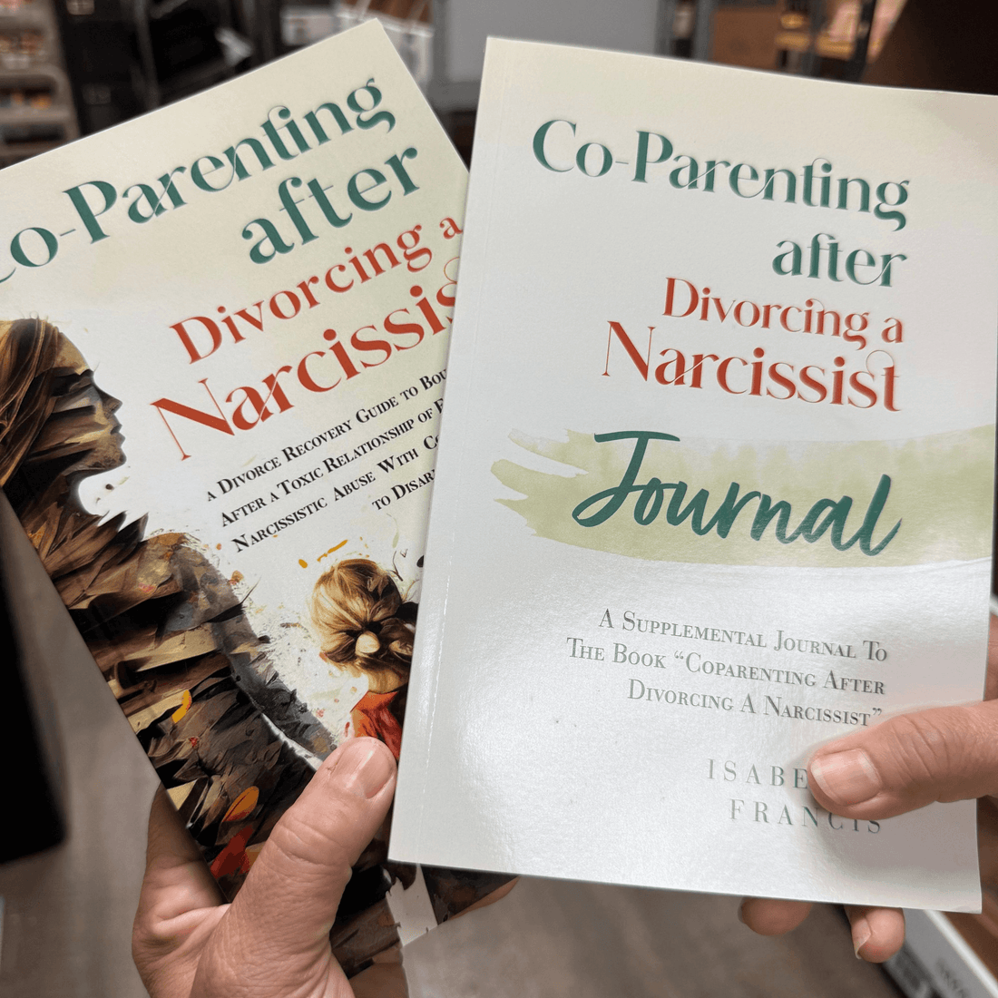 The real book and journal held side by side